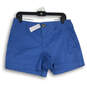 NWT Womens Blue Monroe Twill Flat Front Slash Pocket Chino Shorts Size 8 image number 1