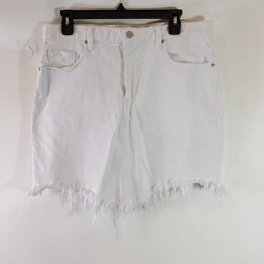 Hudson Women White Denim Skirt Sz 32 image number 1