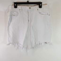 Hudson Women White Denim Skirt Sz 32