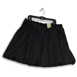 NWT Old Navy Womens Black Pleated Side Zip Short Mini Skirt Size 16 alternative image