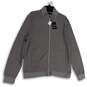 NWT Mens Gray Purple Mock Neck Long Sleeve Pockets Full-Zip Jacket Size M image number 1