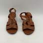 ASH Womens Brown Open Toe High Wedge Heel Buckle Strappy Sandals Size 36.5 image number 3
