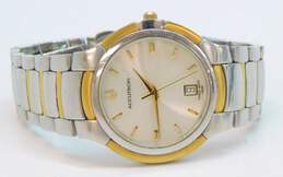 Men's Bulova Accutron Swiss 28B66 Sapphire Crystal 2 Tone Stainless Steel Watch 100.0g