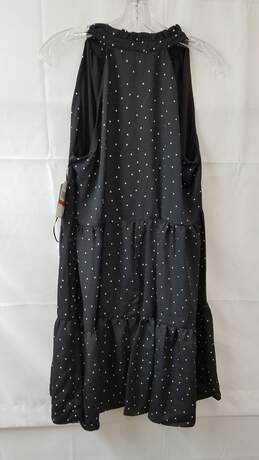 CeCe Women's Sleeveless V-Neck Black Polka Dot Tiered Dress Size S alternative image