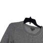 Womens Gray Long Sleeve Crew Neck Button Front Cardigan Sweater Size Medium image number 3