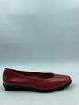 Authentic Salvatore Ferragamo Red Snake-Embossed Flats W 7.5B image number 1