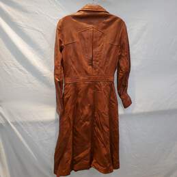 Vintage Outlook Fashions LTD Leather Trench Coat Jacket No Size alternative image