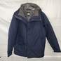 The North Face 550 Dryvent Navy Full Zip/Button Hooded Nylon Jacket Men's Size L image number 1