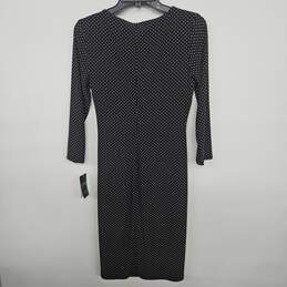 Black Polka Dot Long Sleeve Wrap Dress alternative image