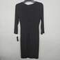 Black Polka Dot Long Sleeve Wrap Dress image number 2