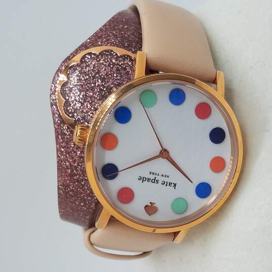 Buy the NIB Kate Spade Glittery Pink Activity Tracker & Nude Watch Bundle  2Pcs | GoodwillFinds