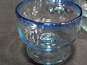 Bundle of 5 Mexican Blue Rimmed Blown Glass Compotes image number 3