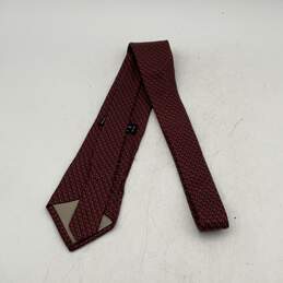 Christian Dior Mens Maroon Beans Pattern Four In Hand Pointed Neck Tie alternative image