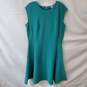 Halogen Green Textured Ottoman Knit Flare Dress Size L image number 1