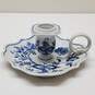 Set of 2 Blue Danube Onion Pattern Candlestick Candle Holder Porcelain White Blue image number 3