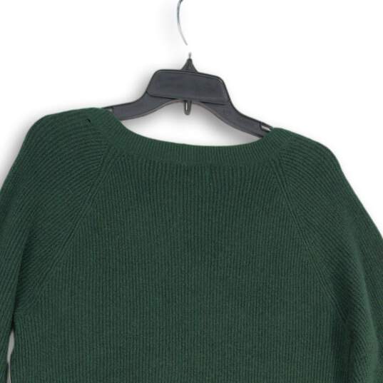 NWT Old Navy Womens Green Knitted Ribbed V-Neck Long Sleeve Sweater Dress Size L image number 4