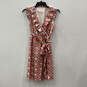 Womens Multicolor Geometric Print Sleeveless V-Neck Wrap Dress Size 6 image number 1