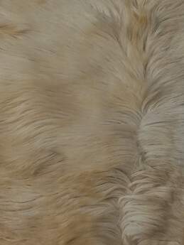 Vintage White Fur Animal Skin Rug alternative image