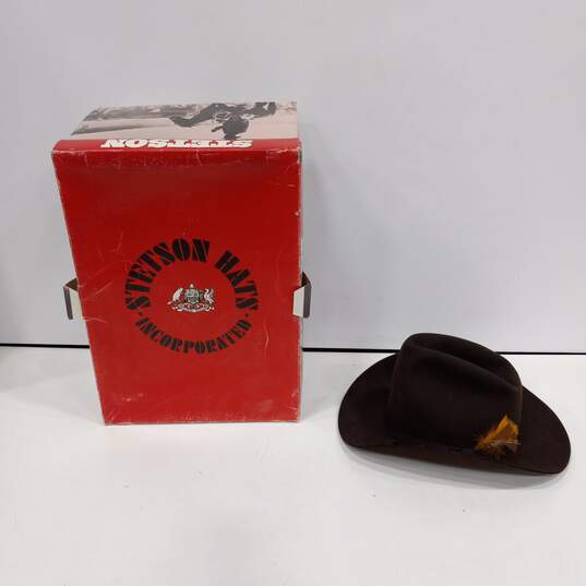 Stetson Blythe Fargo 7X Cowboy Hat Size 6 5/8 IOB image number 1