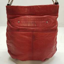 B. Makowsky Red Leather Hobo Shoulder Bag alternative image
