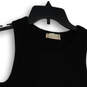 Womens Black Sleeveless Round Neck Pullover Cropped Tank Top Size Medium image number 3