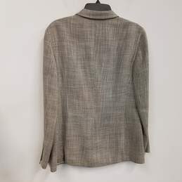 Womens Gray Long Sleeve Notch Lapel Single Breasted Blazer Jacket Size 10 alternative image