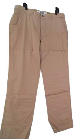 NWT Mountain Khakis Mens Brown Flat Front Pockets Straight Leg Chino Pants Size 40X36