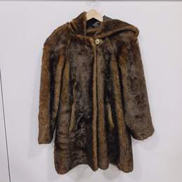 Women's Vintage Dennis Basso Faux Fur Coat Sz M