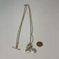 Designer Lucky Brand Gold-Tone Double Circle Classic Pendant Necklace image number 2