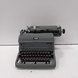 Vintage 1950's Royal KMG Light Grey Ribbon Typewriter w/ Cover