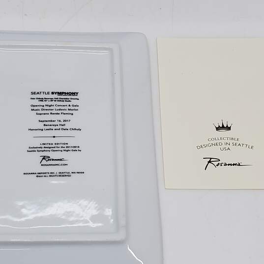 2017/2018 Seattle Symphony Rosanna Limited Edition Rectangular Plate From Opening Night Gala IOB image number 3