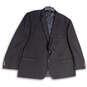 Mens Black Long Sleeve Notch Lapel Pockets Two Button Blazer Size 52R image number 1