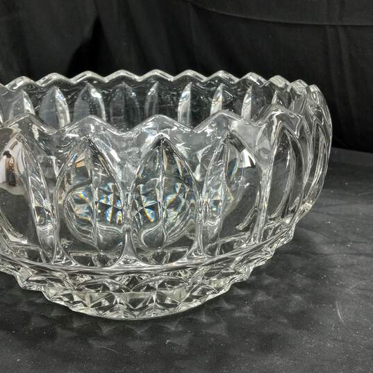 Indiana Glass Heavy Glass Punch Bowl And Glass Ladle image number 5