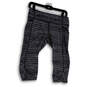 Womens Gray Black Flat Front Elastic Waist Pull-On Capri Leggings Size S image number 1