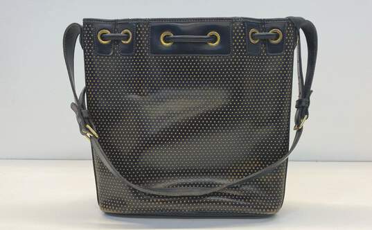 Dooney & Bourke Leather Drawstring Shoulder Bag Black image number 2