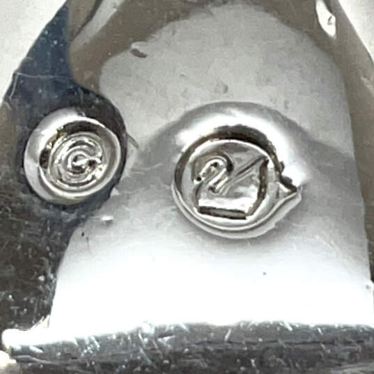 Designer Swarovski Silver-Tone Chain Crystal Cut Stone Pendant Necklace image number 4