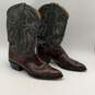 Tony Lama Mens Orange Brown Pointed Toe Cowboy Western Boots Size 6 image number 2