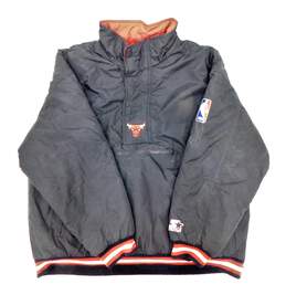 Vintage Chicago Bulls Half Zip Pullover Starter Jacket Men's Size XL