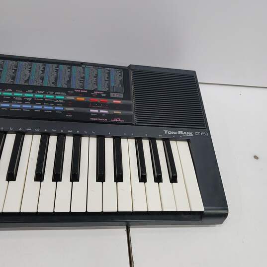 Vintage Casio ToneBank CT-650 Electronic Keyboard image number 3