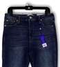 NWT Womens Blue Denim High-Rise Medium Wash Pockets Flared Jeans Size 14/26 image number 3