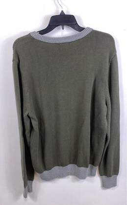 NWT DKNY Mens Military Green Cotton Knit Long Sleeve Pullover Sweater Size L alternative image