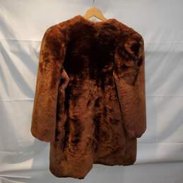 Chaffee's Brown Fur Overcoat Jacket No Size Tag alternative image