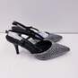 Azalea Wang Sorrel Black Rhinestone Slingback Kitten Heels Shoes Size 7.5 B image number 1