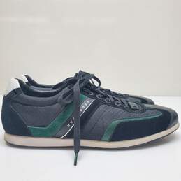 BOSS Green Men's Stiven Sneakers in Green/Black Suede Men's 9.5 EU 43