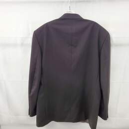 Oscar de la Renta Dark Brown Wool Men's Blazer Jacket Size 44L AUTHENTICATED alternative image