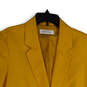 Womens Yellow Notch Lapel Single Breasted One Button Blazer Size 18 image number 4