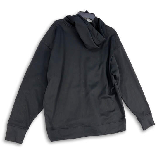 Mens Black Long Sleeve Drawstring Kangaroo Pocket Pullover Hoodie Size XL image number 2