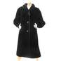 Vintage Hillmoor New York Women's Black & Brown Trim Faux Fur Evening Dress Coat image number 3