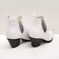 Jeeini Women's White Faux Leather Ankle Boots Size 7.5 image number 4