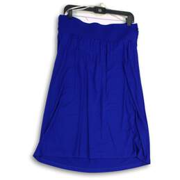 NWT Tommy Bahama Womens Blue Drawstring Waist Flat Front A-Line Skirt Size L alternative image